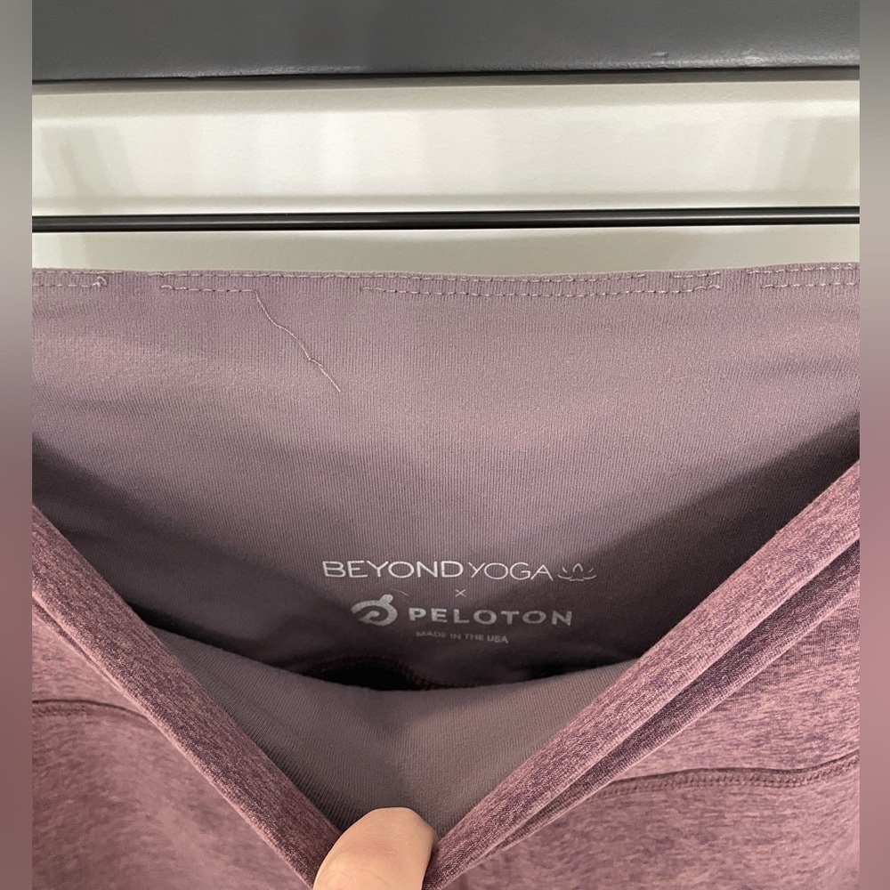 Beyond Yoga x Peloton Leggings Sz Small High Rise Space Dye Pale Plum Heather 10 - Picture 6 of 6